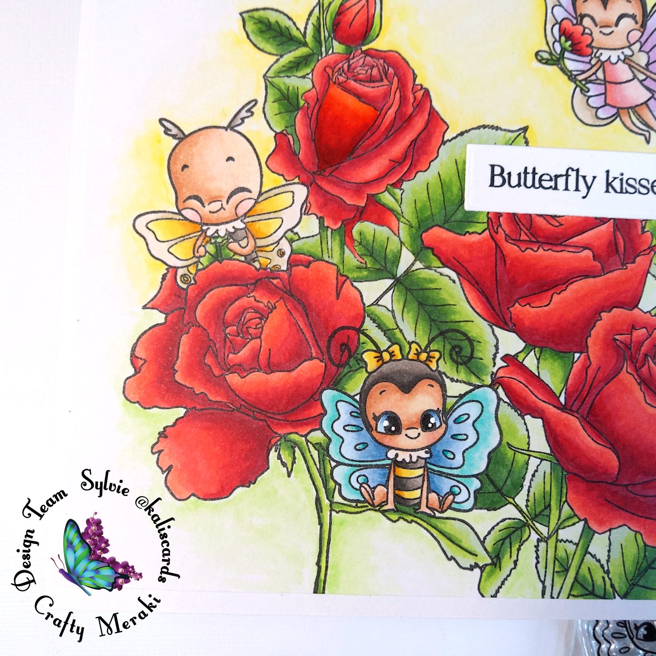 Butterfly kisses to you by Sylvie @Kaliscards
