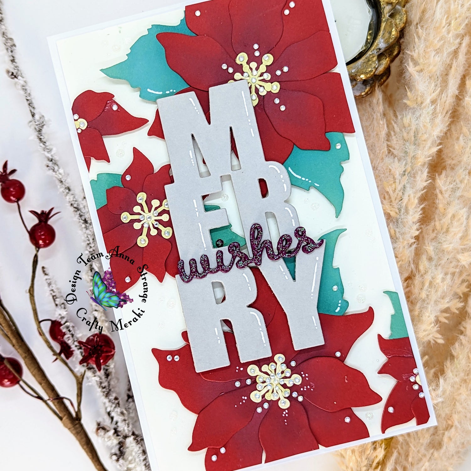 Mini slimline Christmas card with Anna