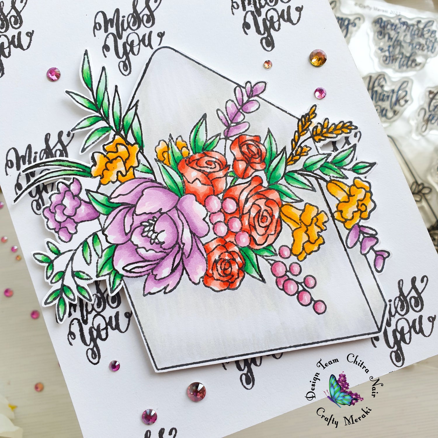 Miss you card by Chitra