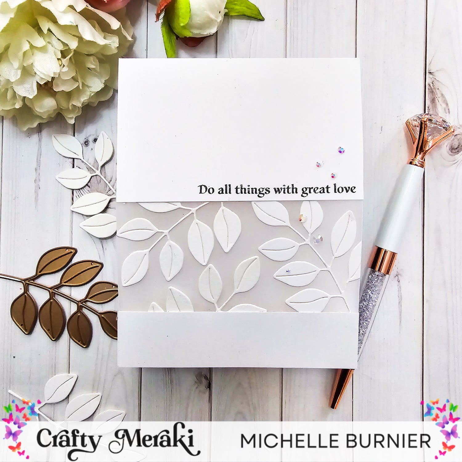 All White Vellum Insert Card