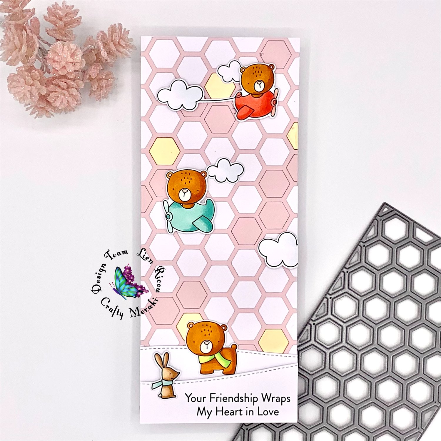 Friendship card - video tutorial with Lien