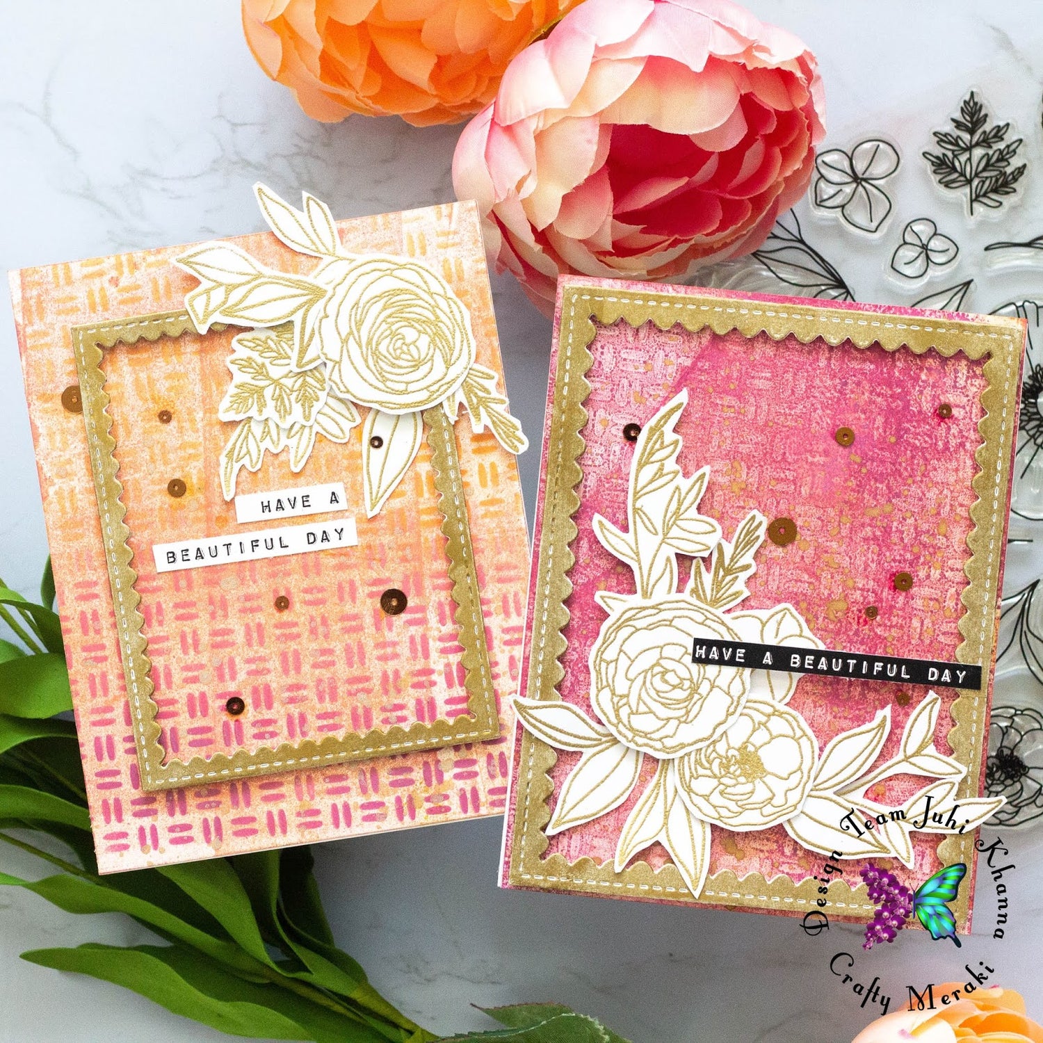 Magic with Gel press and Crafty Meraki Watercolor Kit