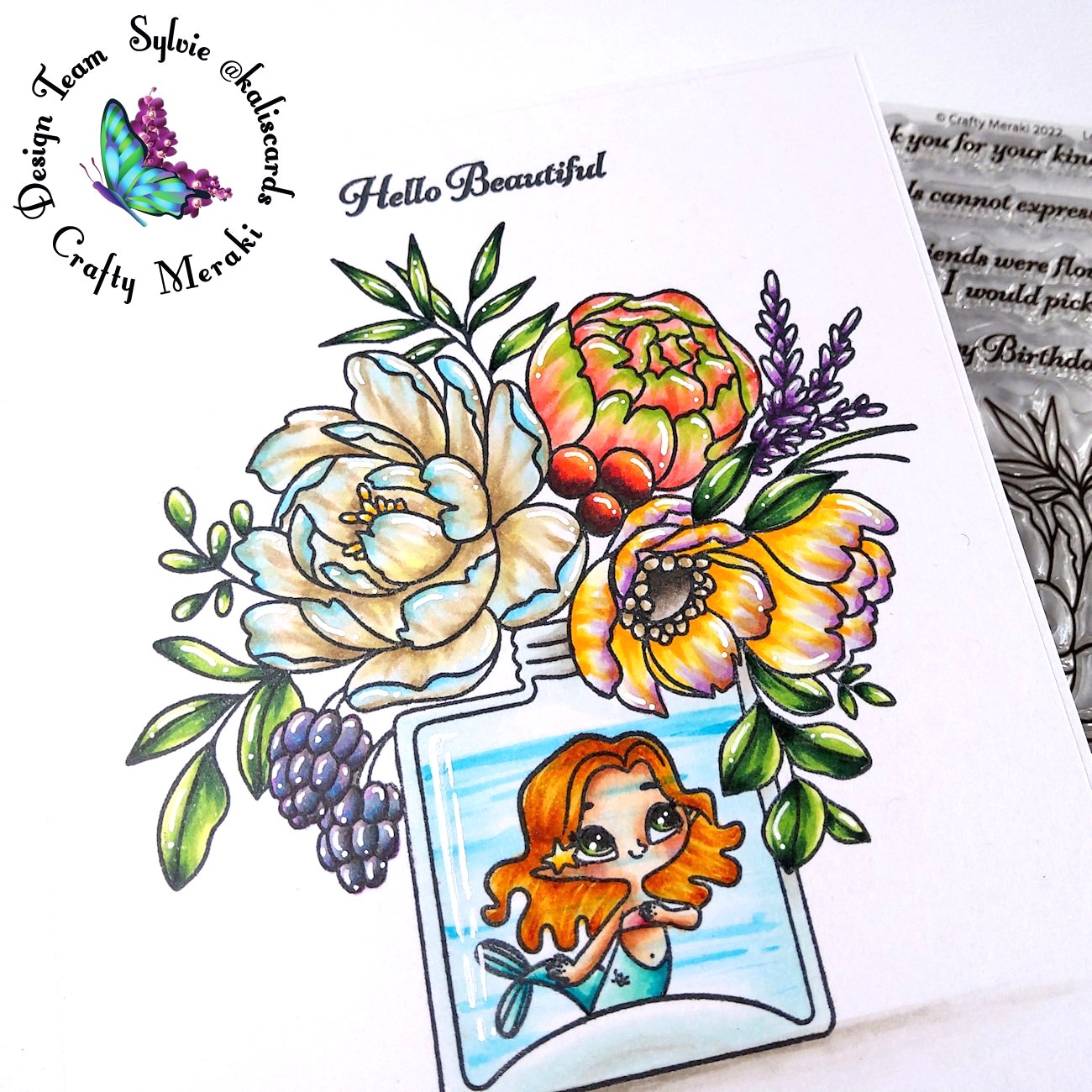 Hello beautiful by Sylvie @Kaliscards