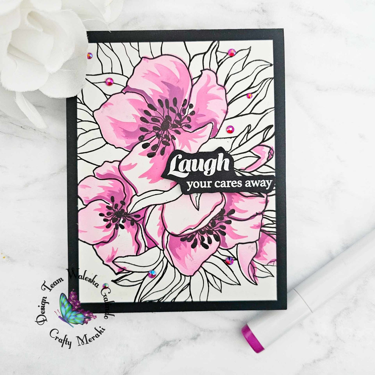 Clean and Simple Card using Stamps and Stencils