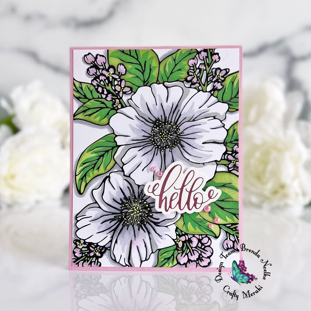 Hello Foiled Card by Brenda