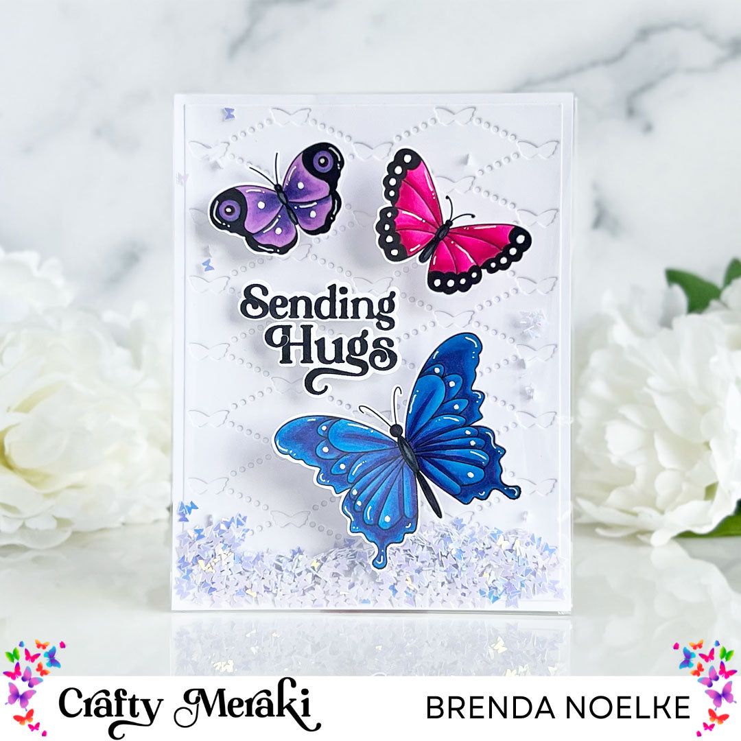 Sending Hugs - Butterfly Shaker