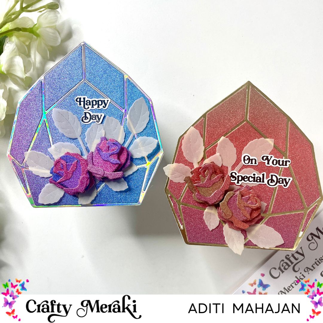 Terrarium Shaped Cards | Sparkle Spectrum Glitter Paper