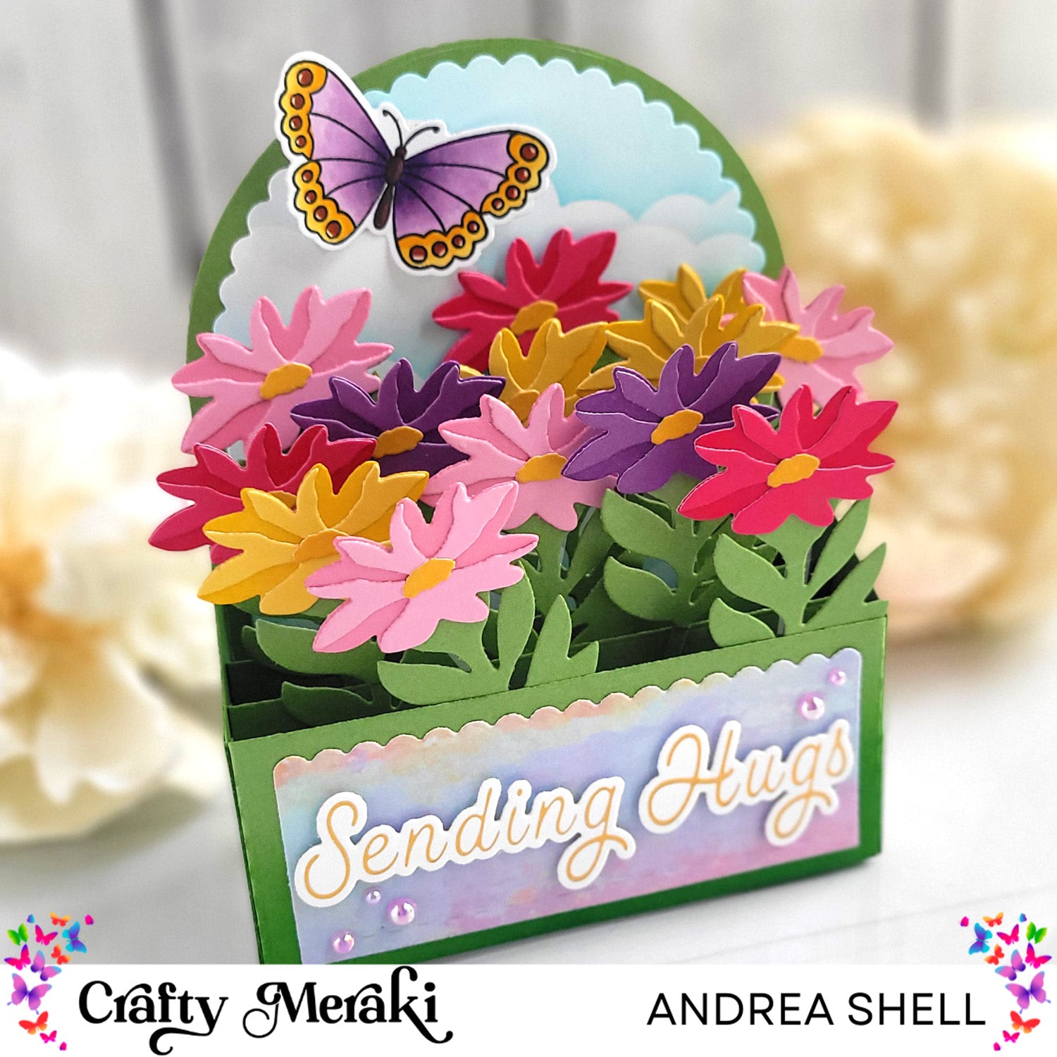 Garden Border Pop-Up Card