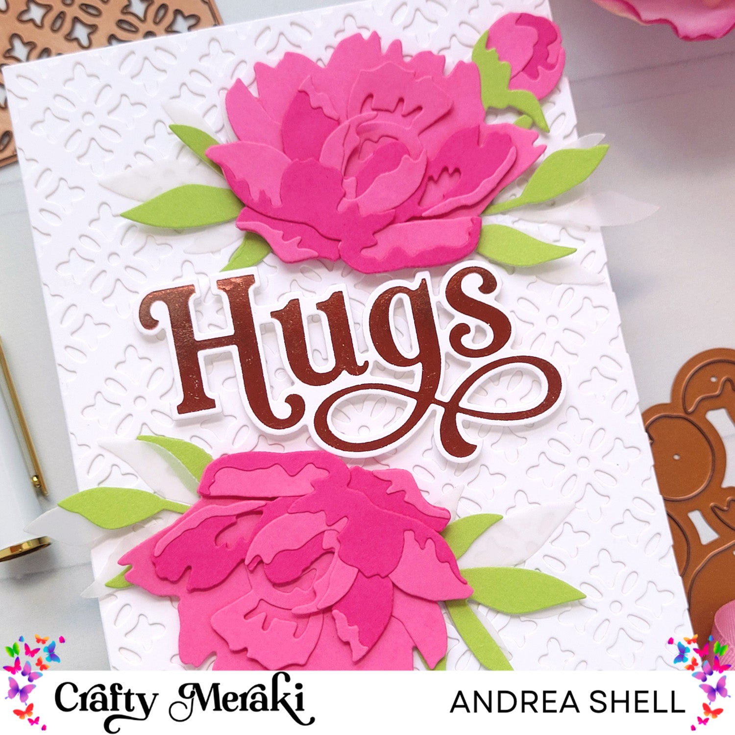 Peonies on Tone-on-Tone Background