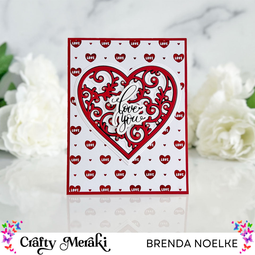 Love You Foiled and Die-cut Card by Brenda