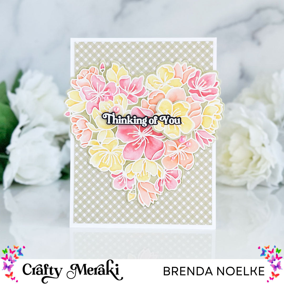 Thinking of You - Emboss Resist by Brenda