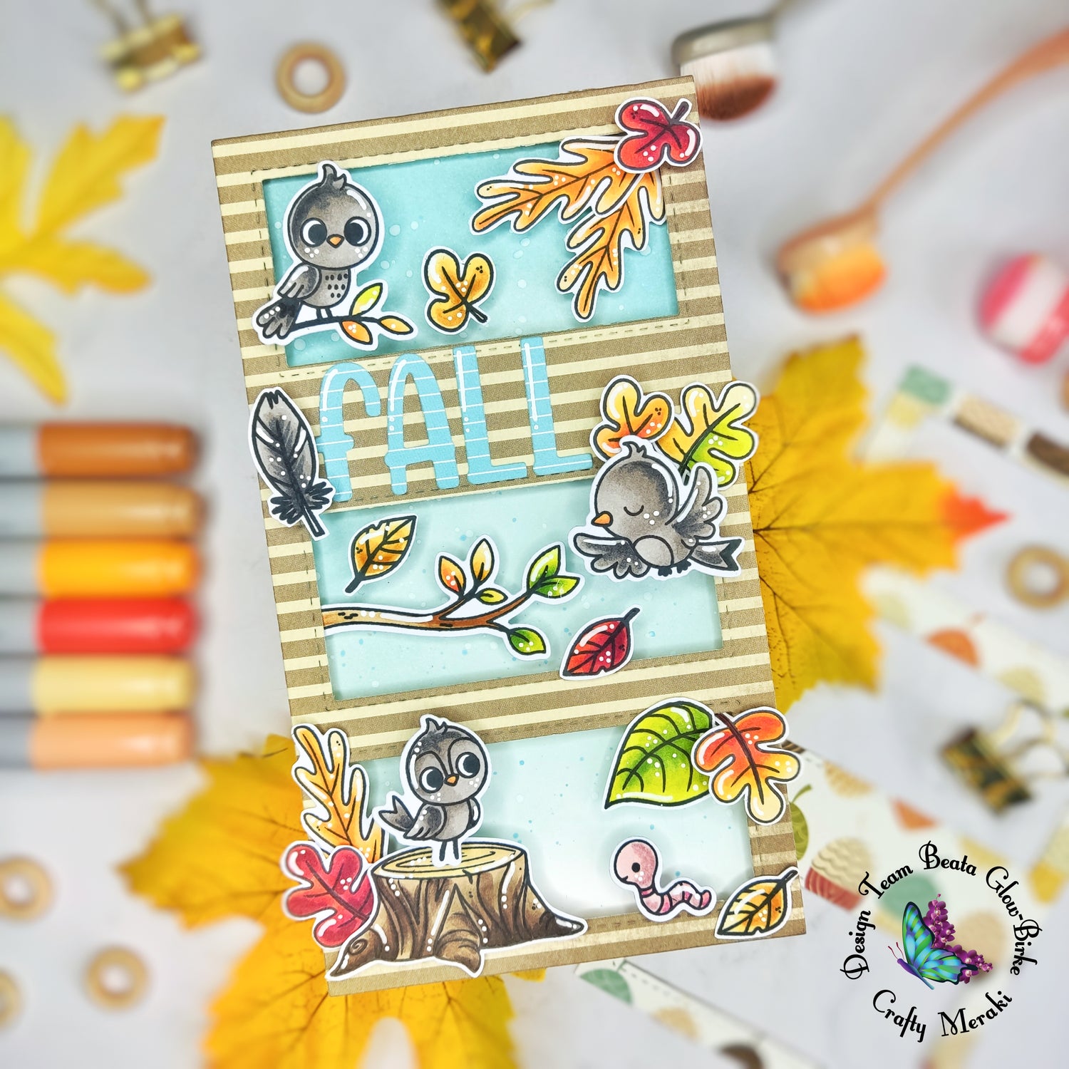 Autumn ravens from "Sweet Tweets" stamps