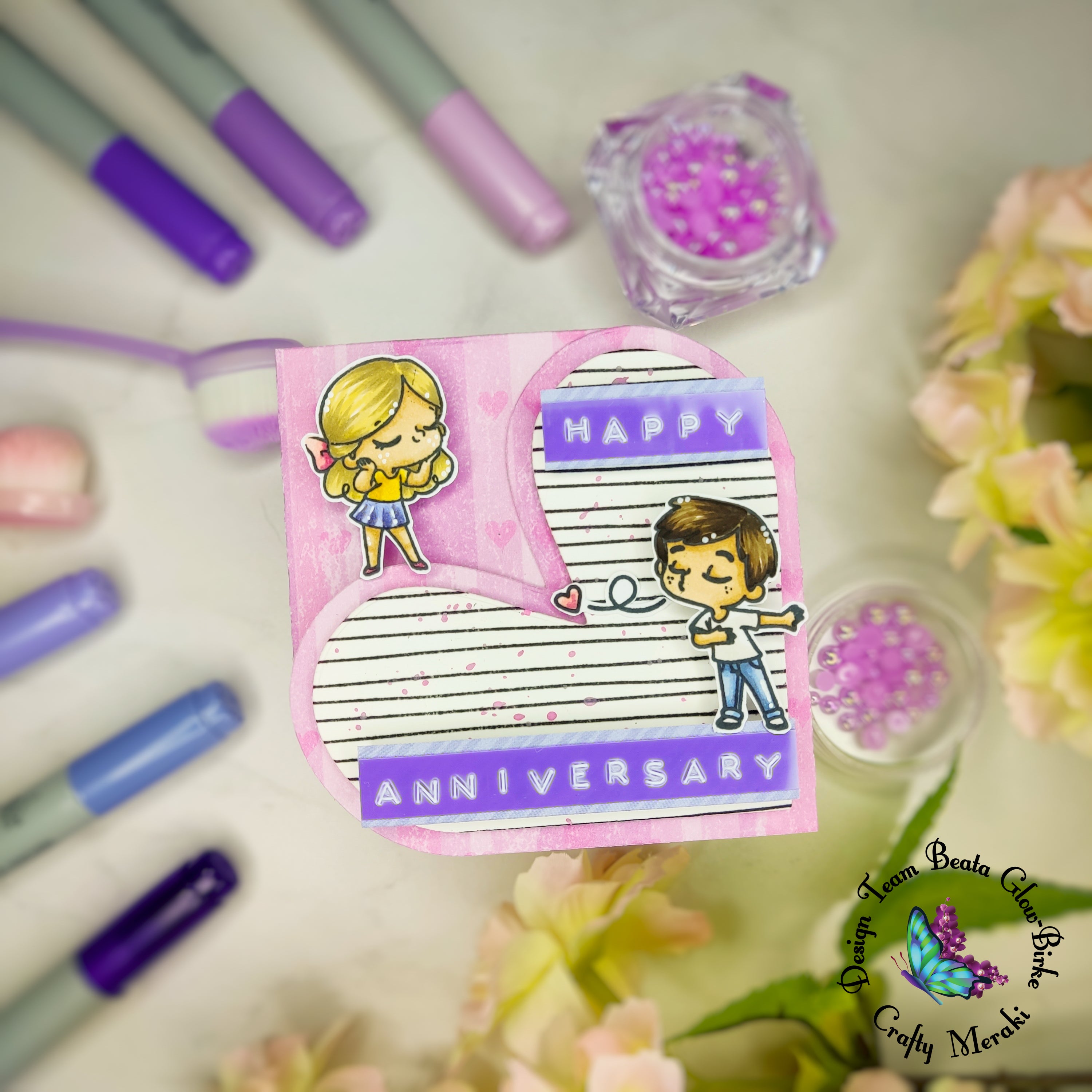 Folded note for anniversary