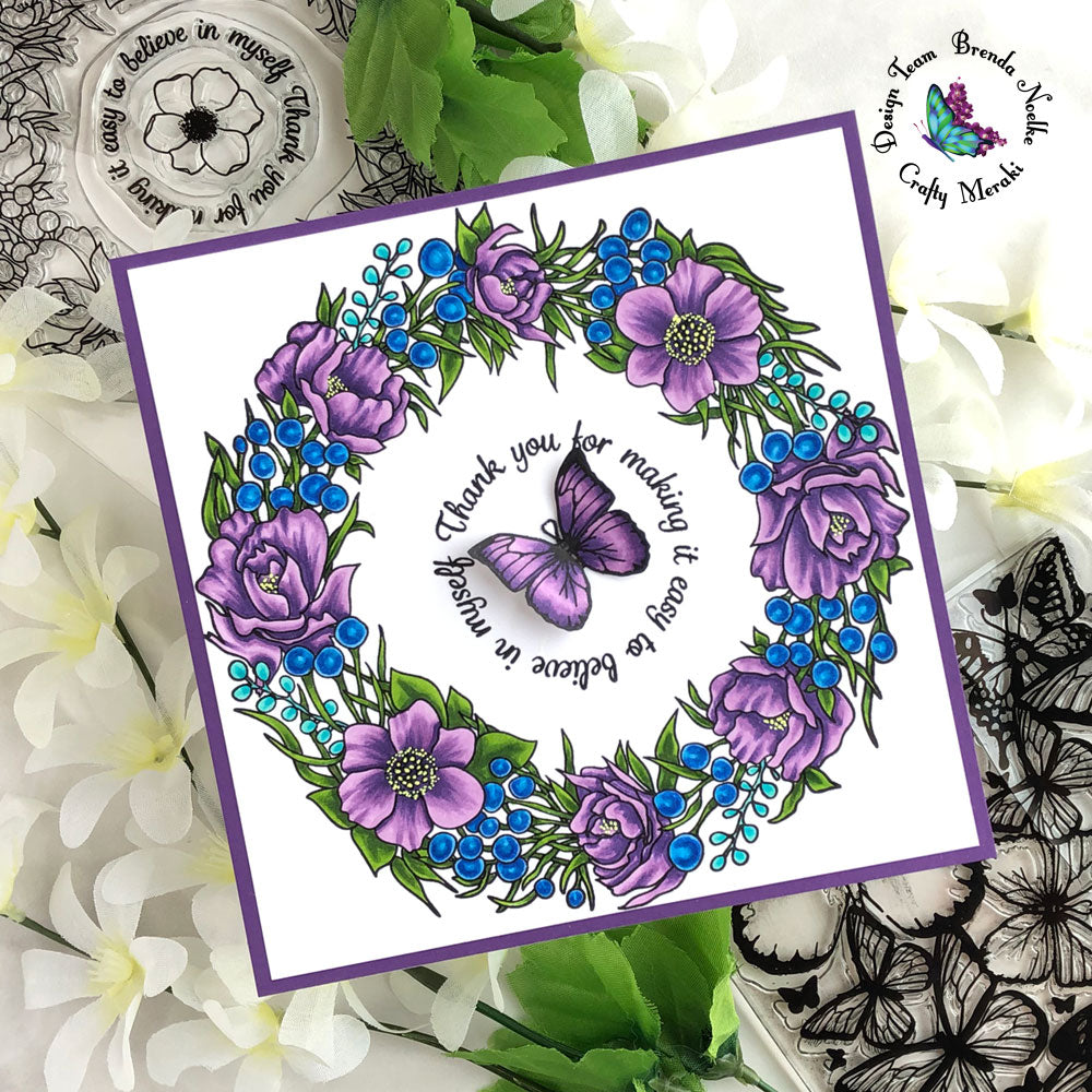 Thank you- floral card by Brenda