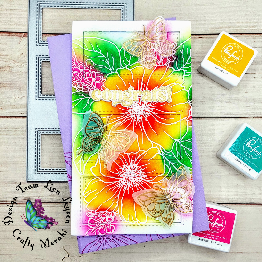 Bright and Bold Ink Blended Florals