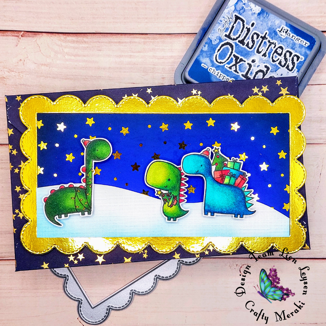 Mini Slimline Dino-Mite Christmas by Lien