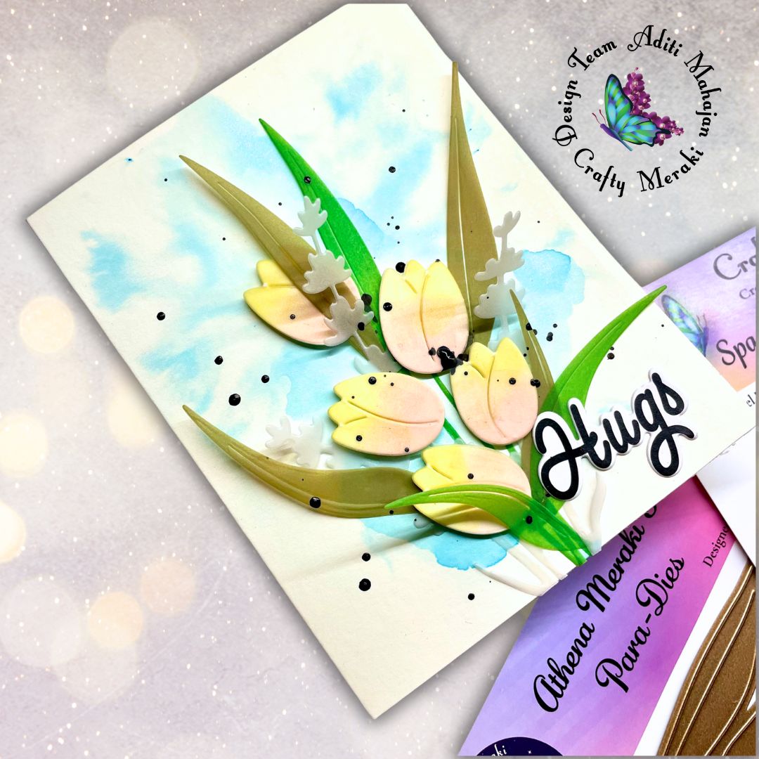 Quick Elegant Card using coloured and white vellum with dies