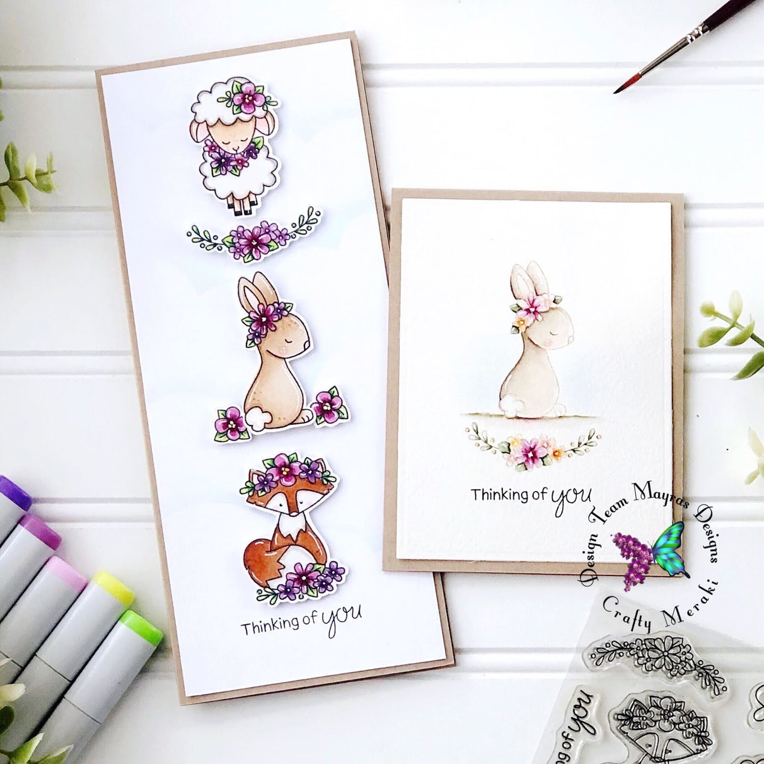 Mayra's 2 card magic with Woodland Springs stamp set