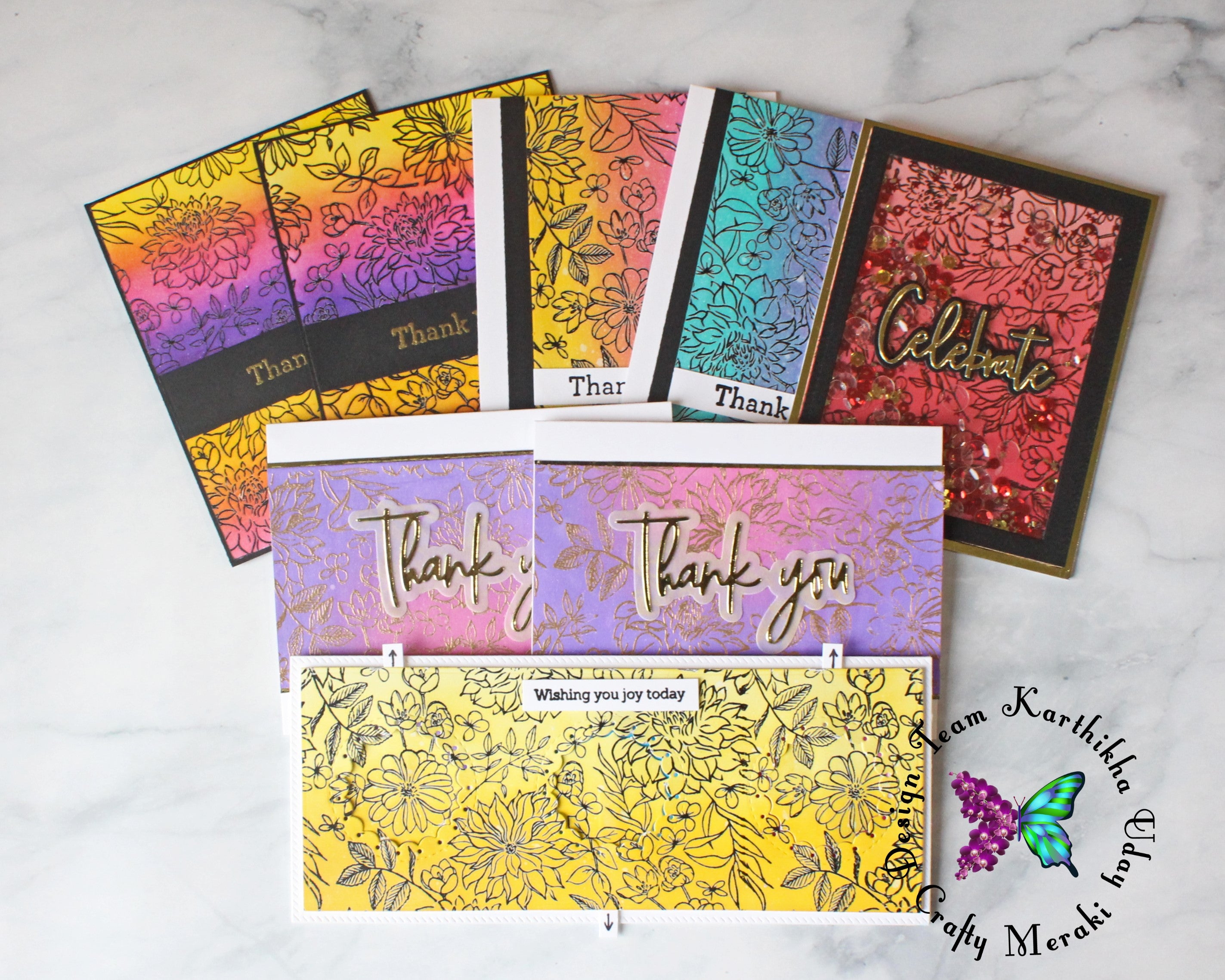 1 Stamp 8 cards with Karthikha