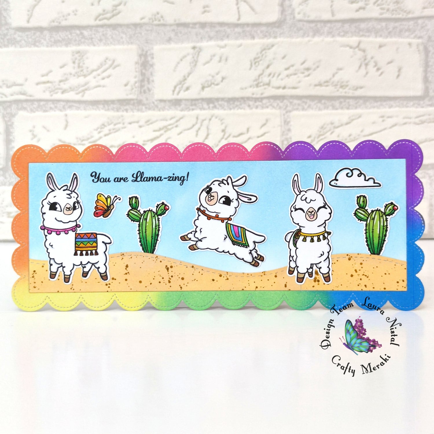 Llama-zing card by Laura