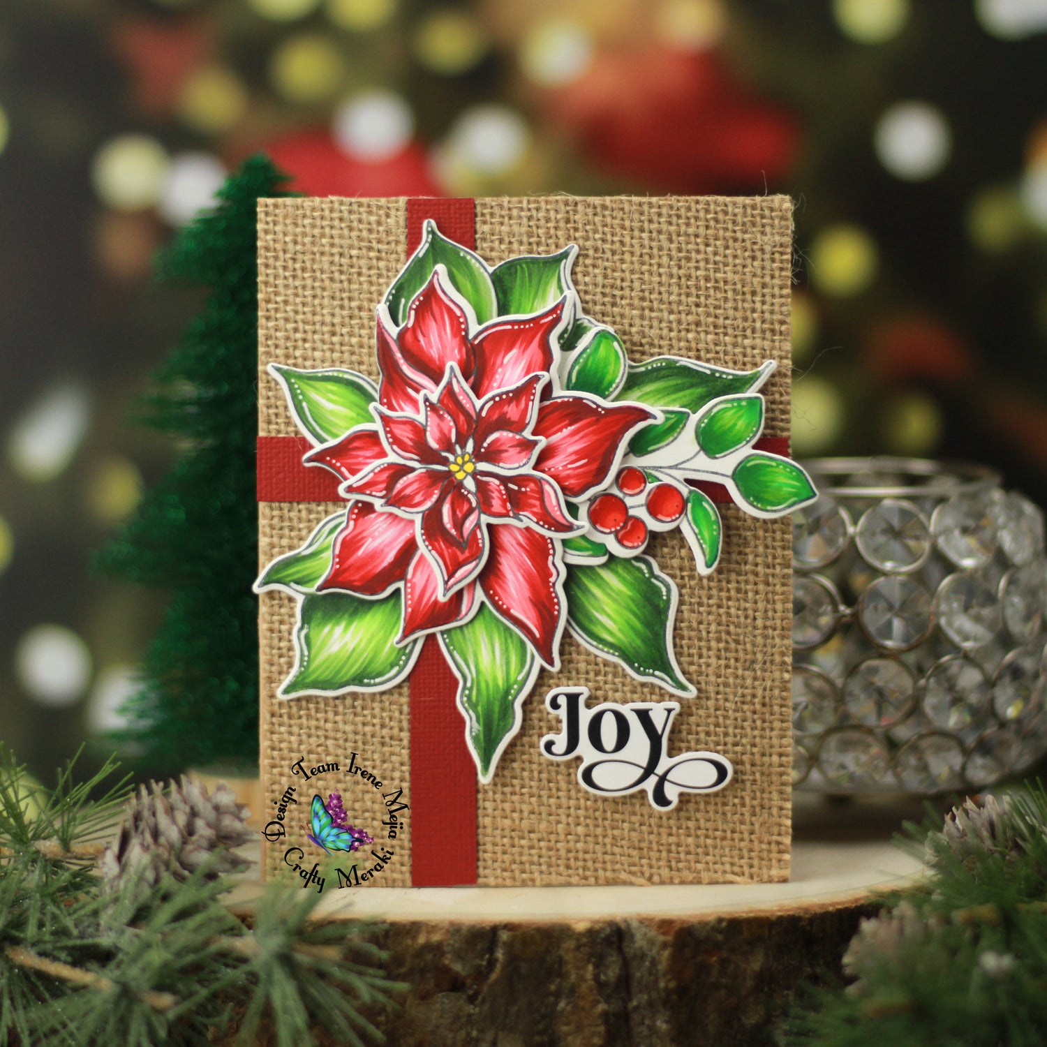 Joy Christmas Present Card by Irene