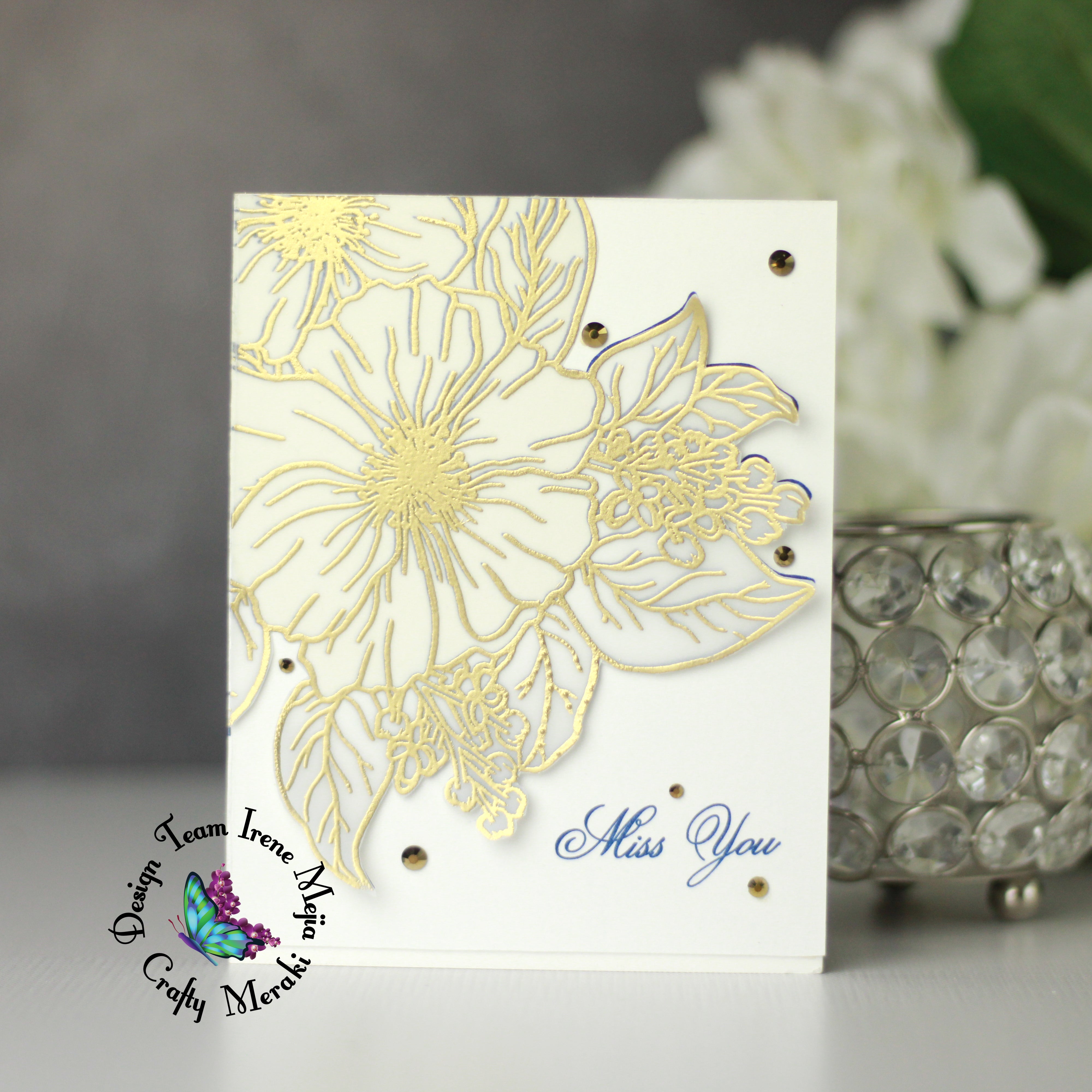 Miss You Vellum Card by Irene