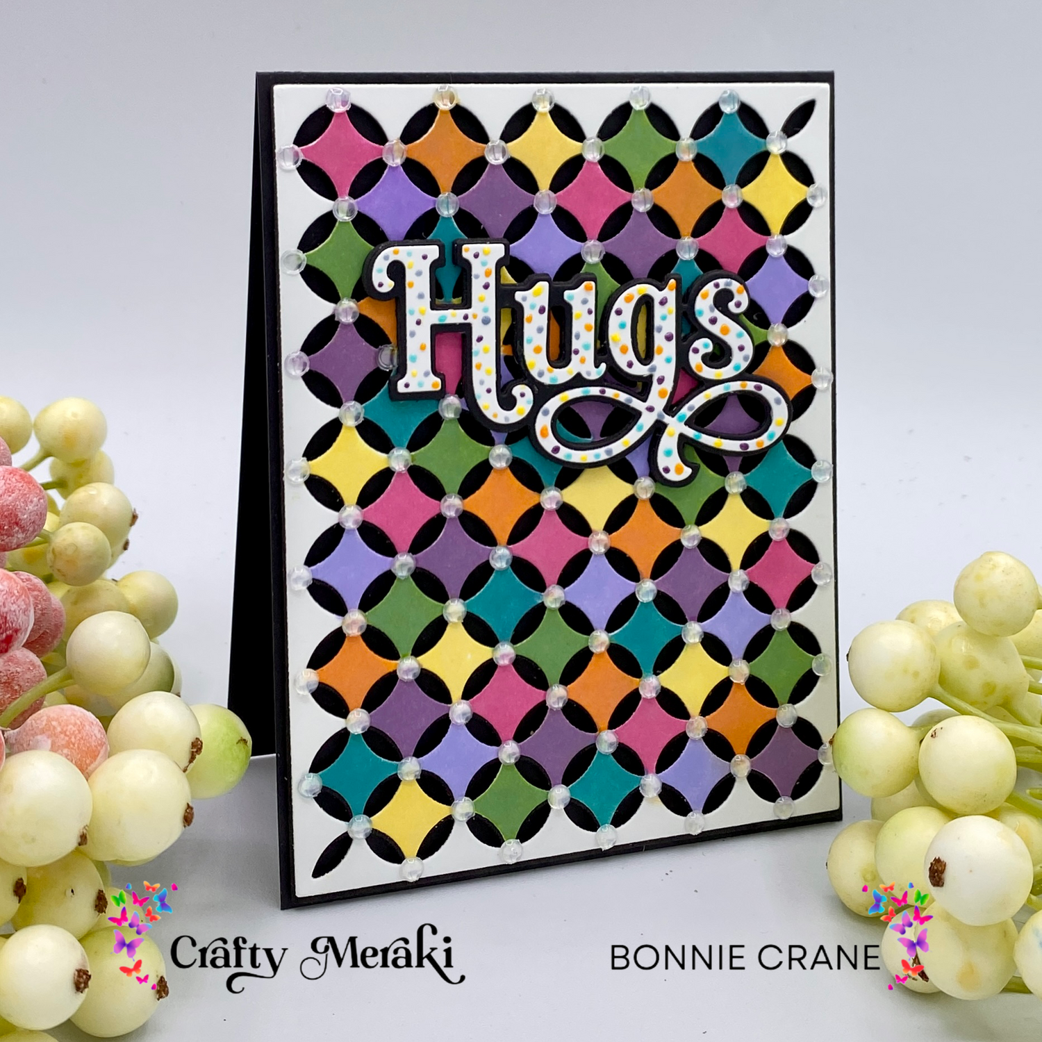 Colour Block Design with a Die Cut Background