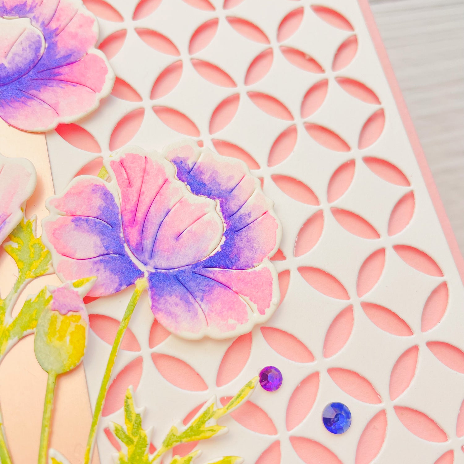 Double backgrounds with Flora die by Sweta