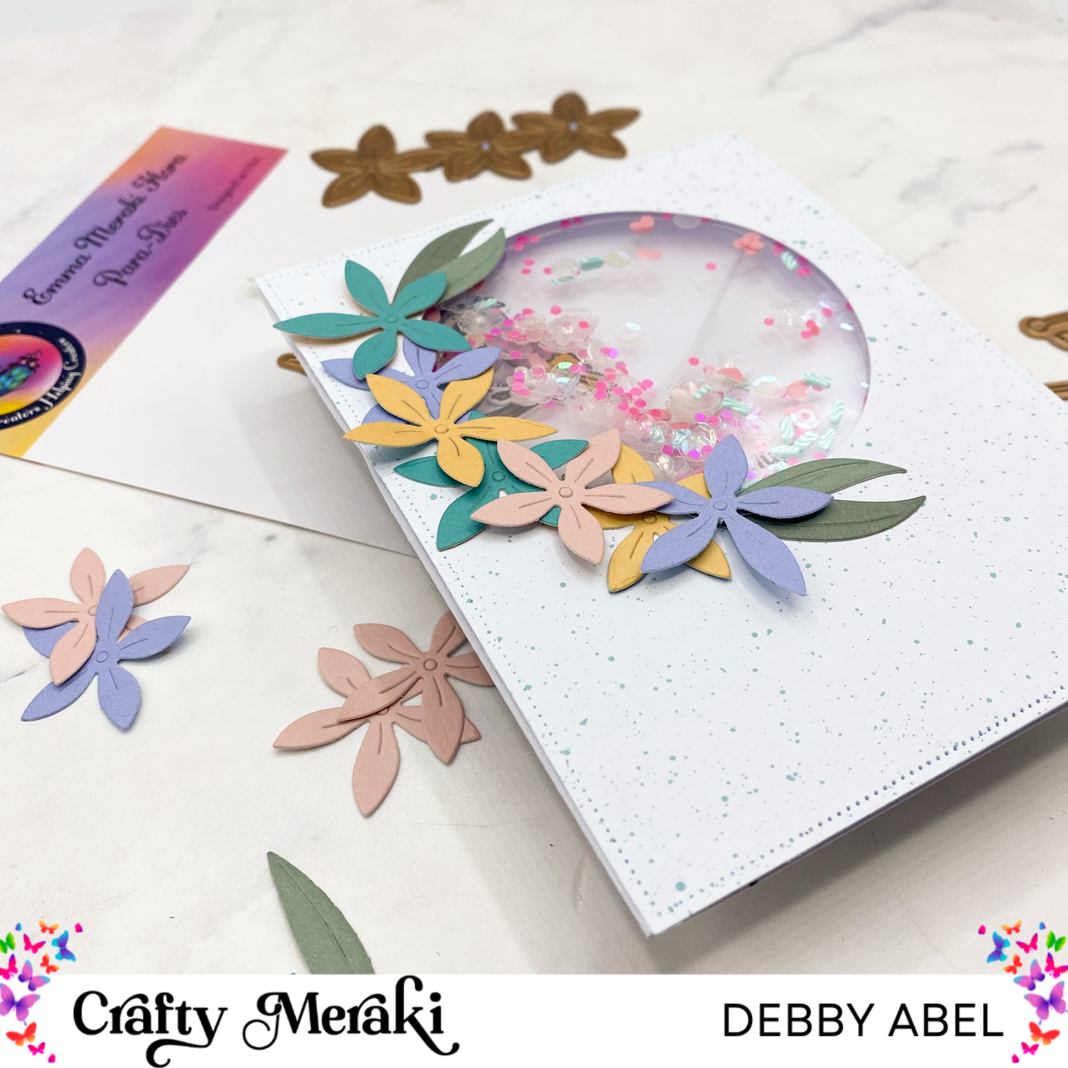 Peek trough shaker card