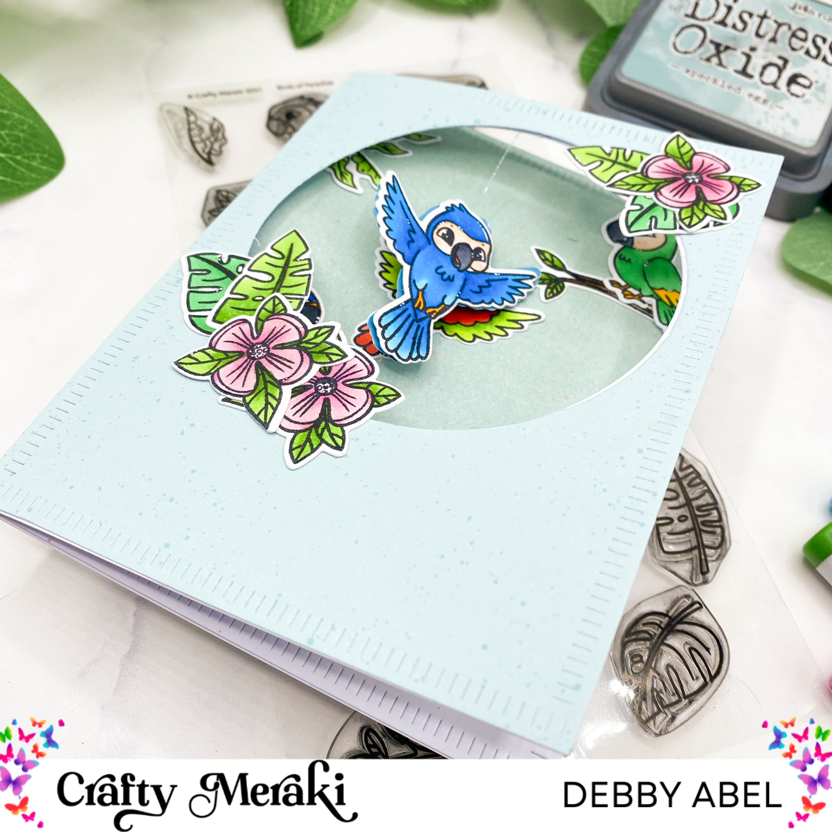 Tropical spinning card.