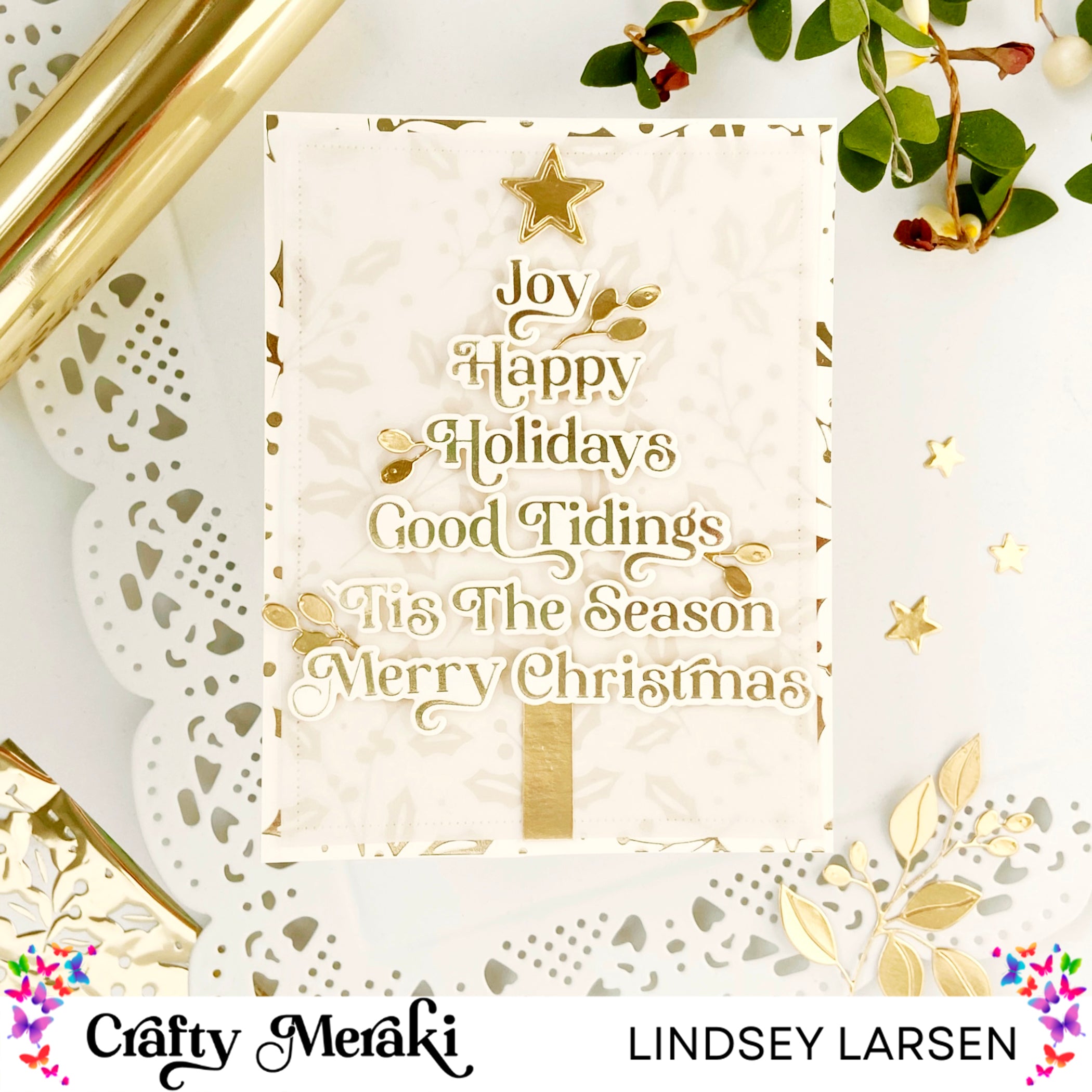 Hot Foil Holiday Expressions Tree