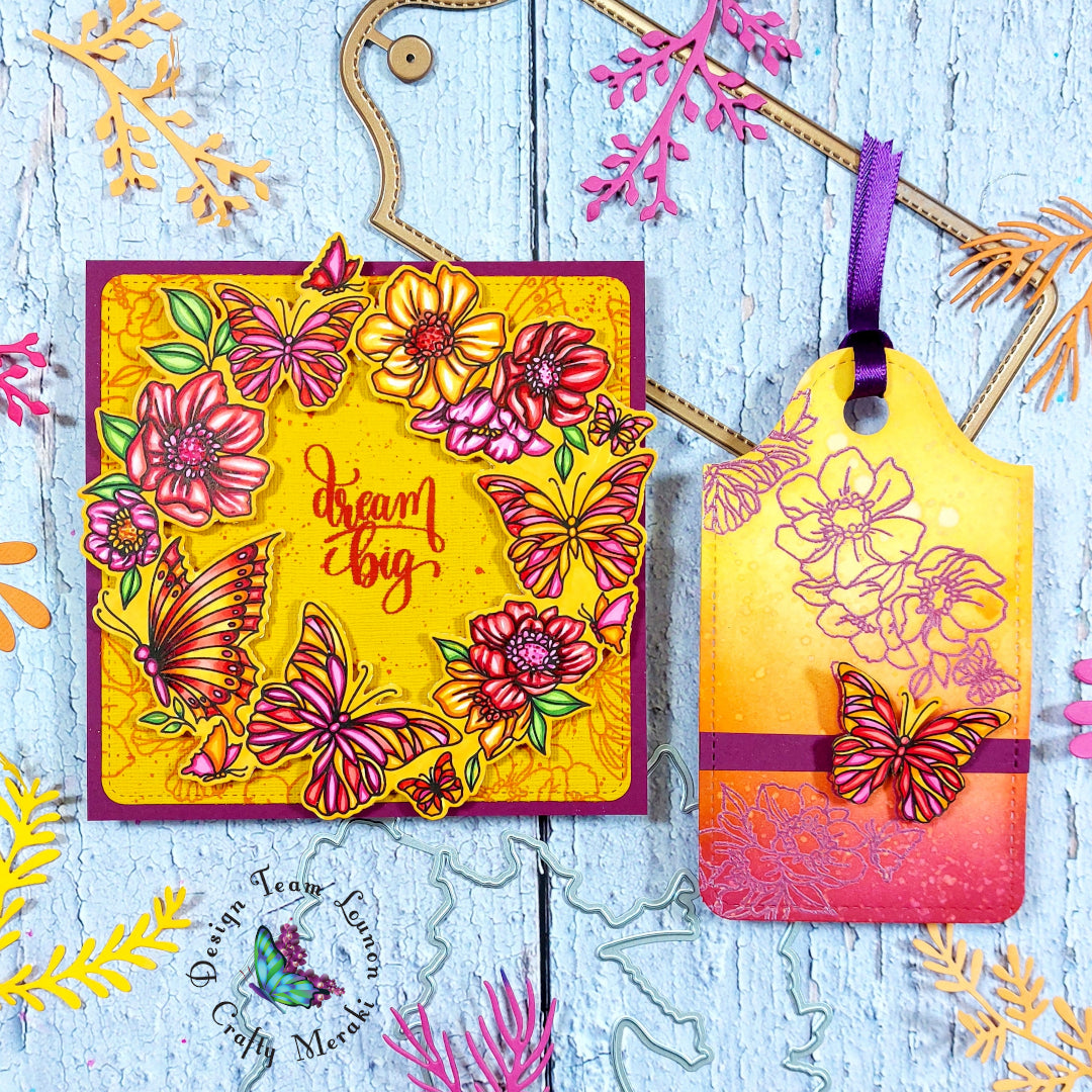 One wreath stamp, three ways