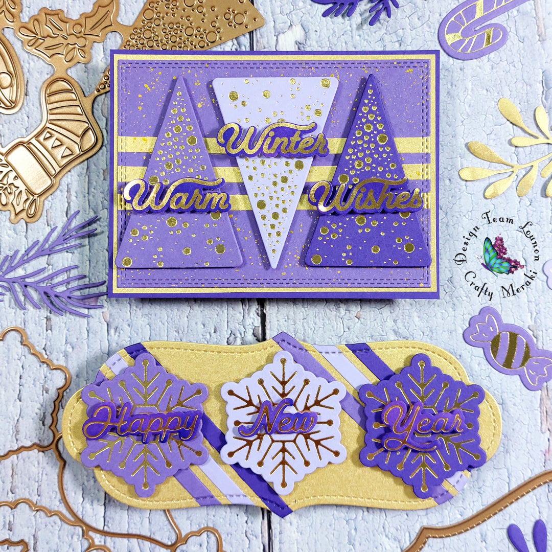 One Hot Foil Plate - 4 Designs - 8 Holidays cards - Part 1