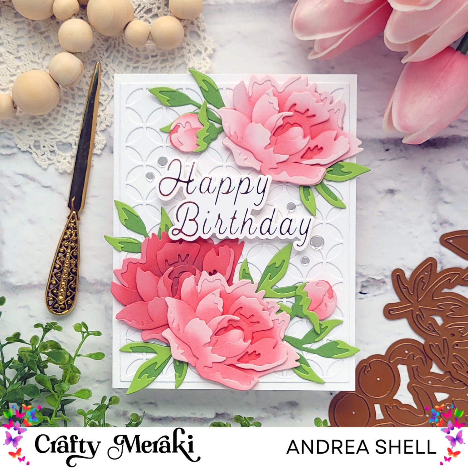 Elegant Floral Birthday Card