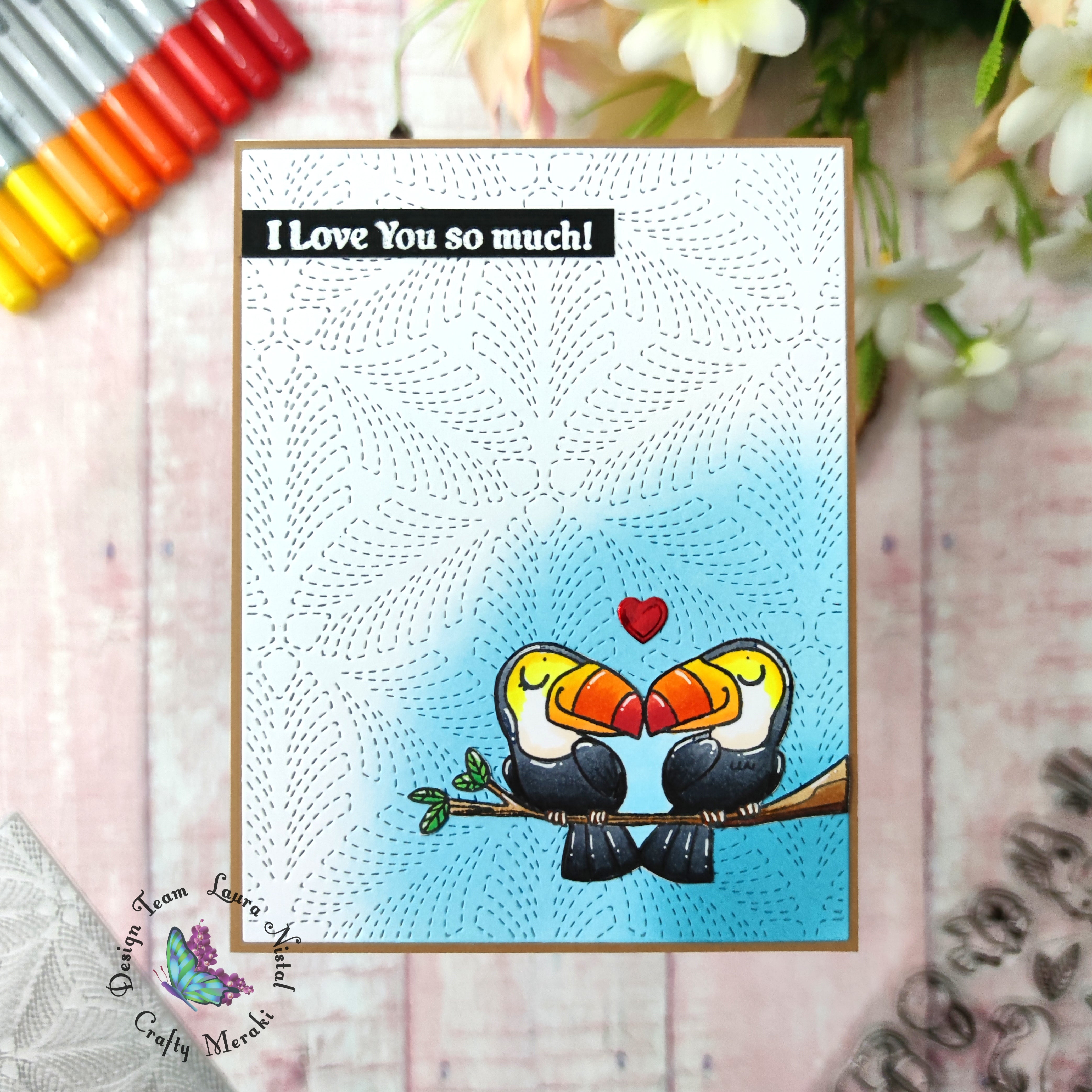 Toucans Valentine's card by Laura