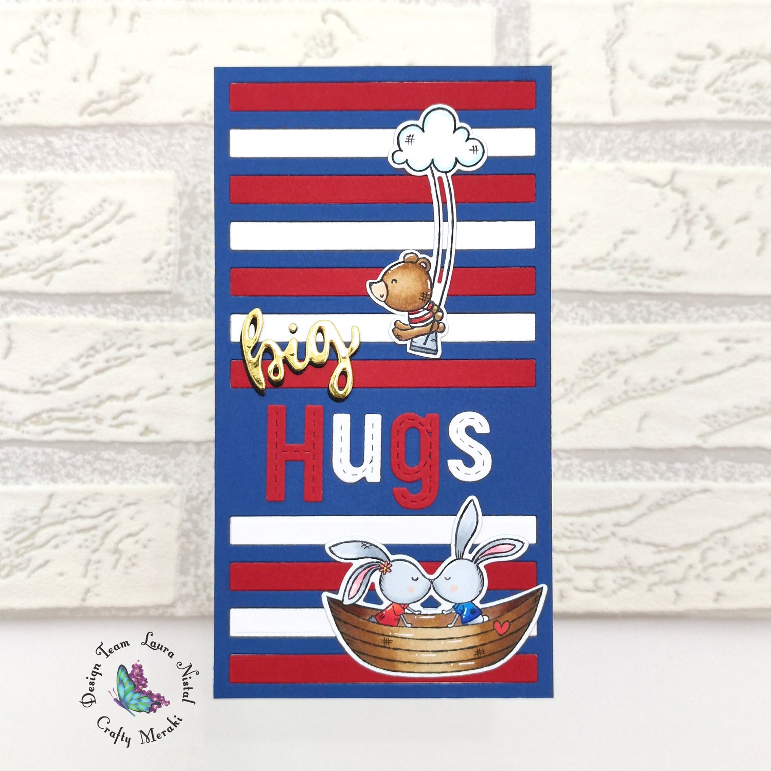 Big hugs card by Laura