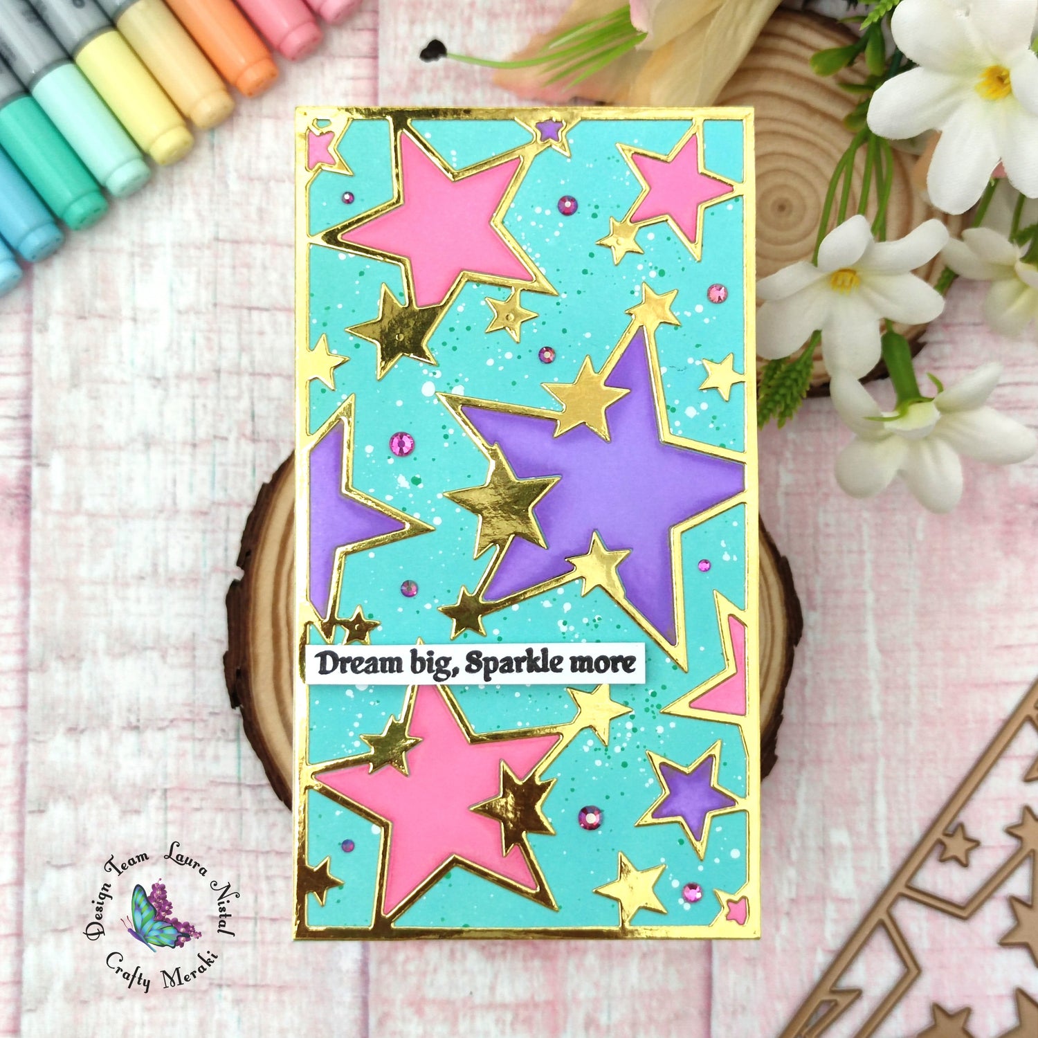 Dream Big Slimline card by Laura