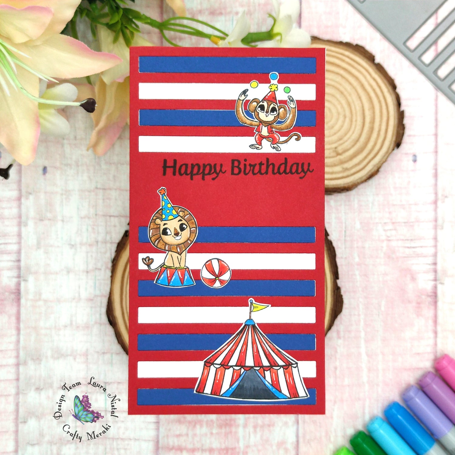 Mini slimline card by Laura