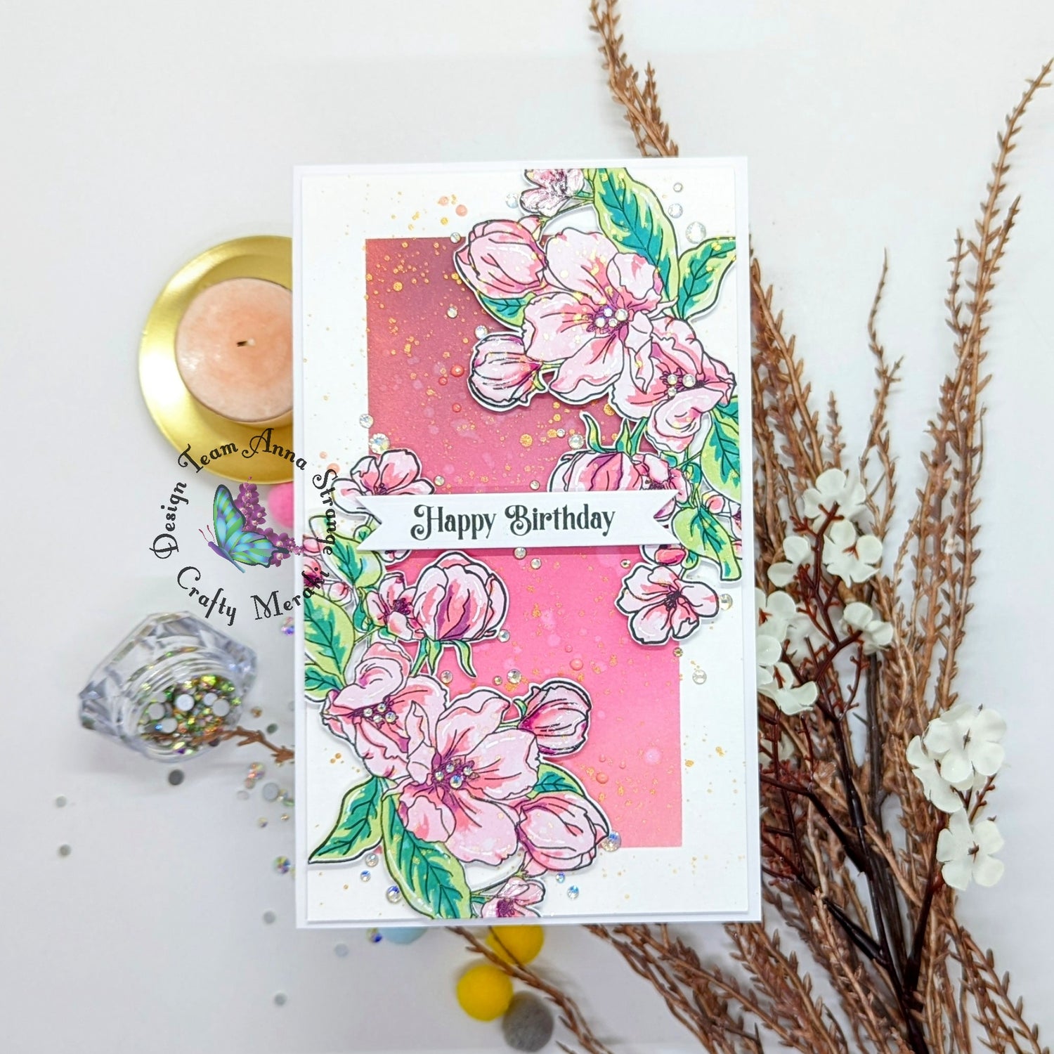 Mini slimline birthday card by Anna