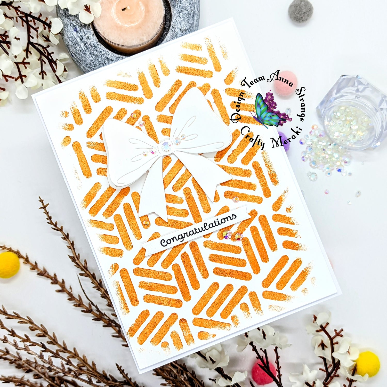 Simple stenciled card by Anna