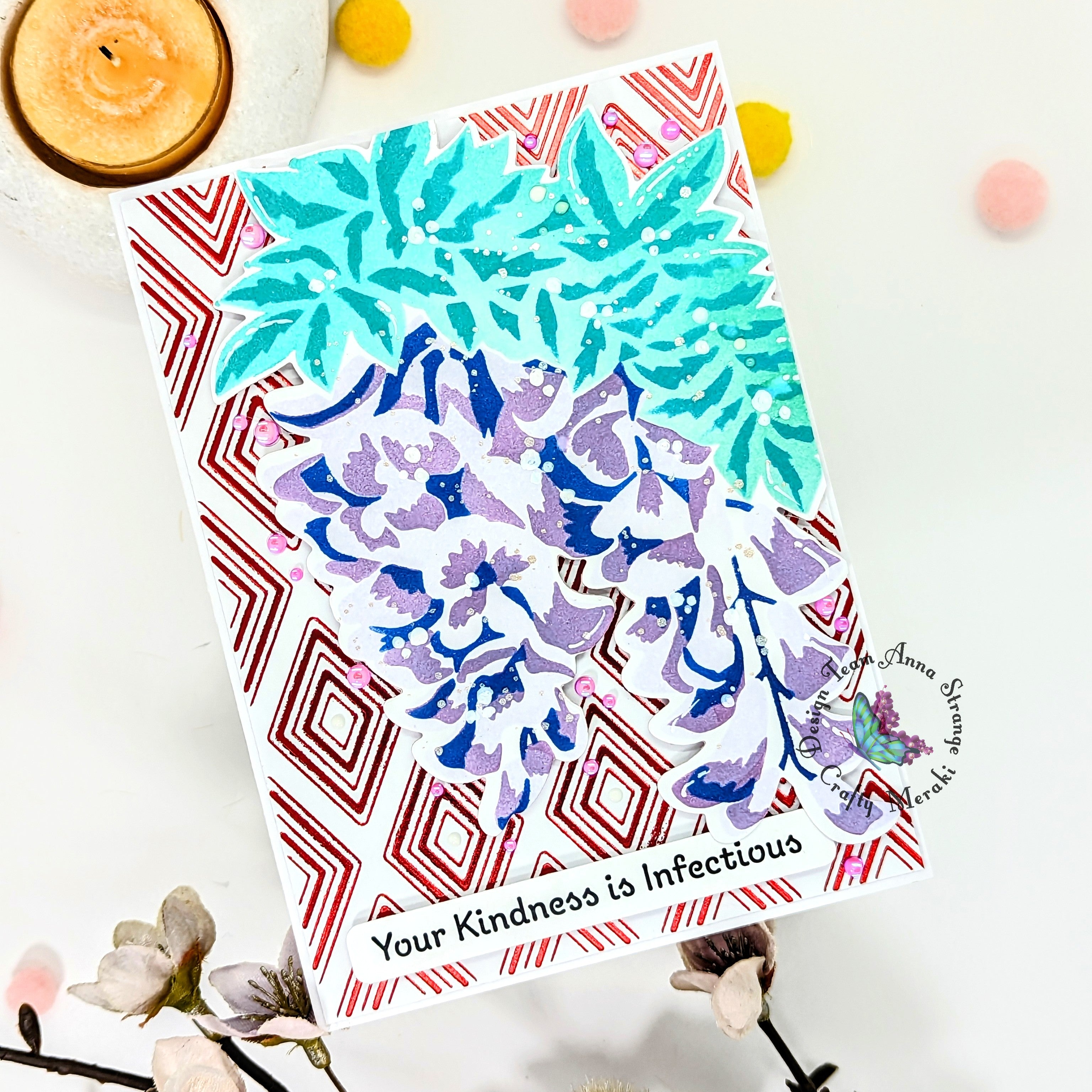Discover the Magic of Lavender Whimsy Layering Stencils and Diamond Dazzle Hot Foil Plates