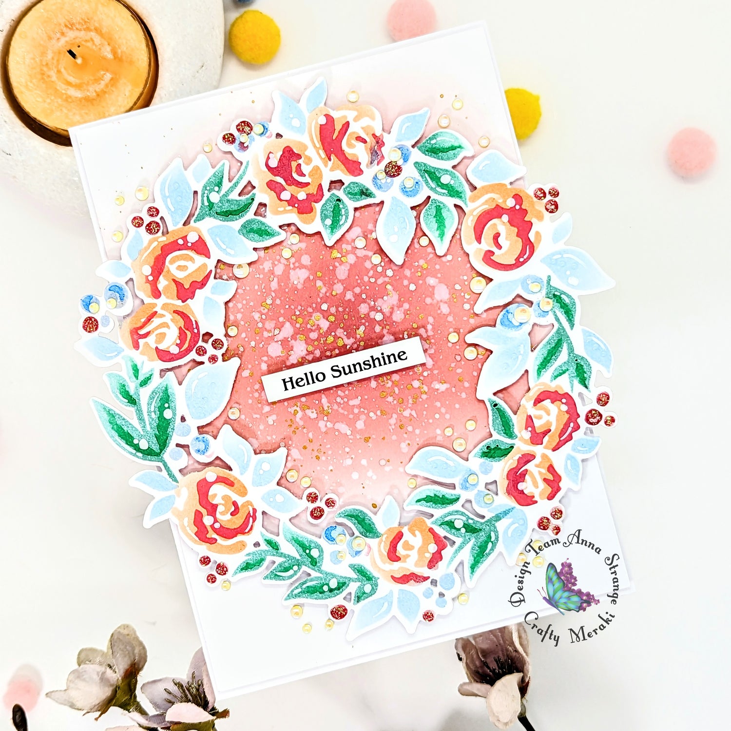 Blooming Halo layering stencil by Anna