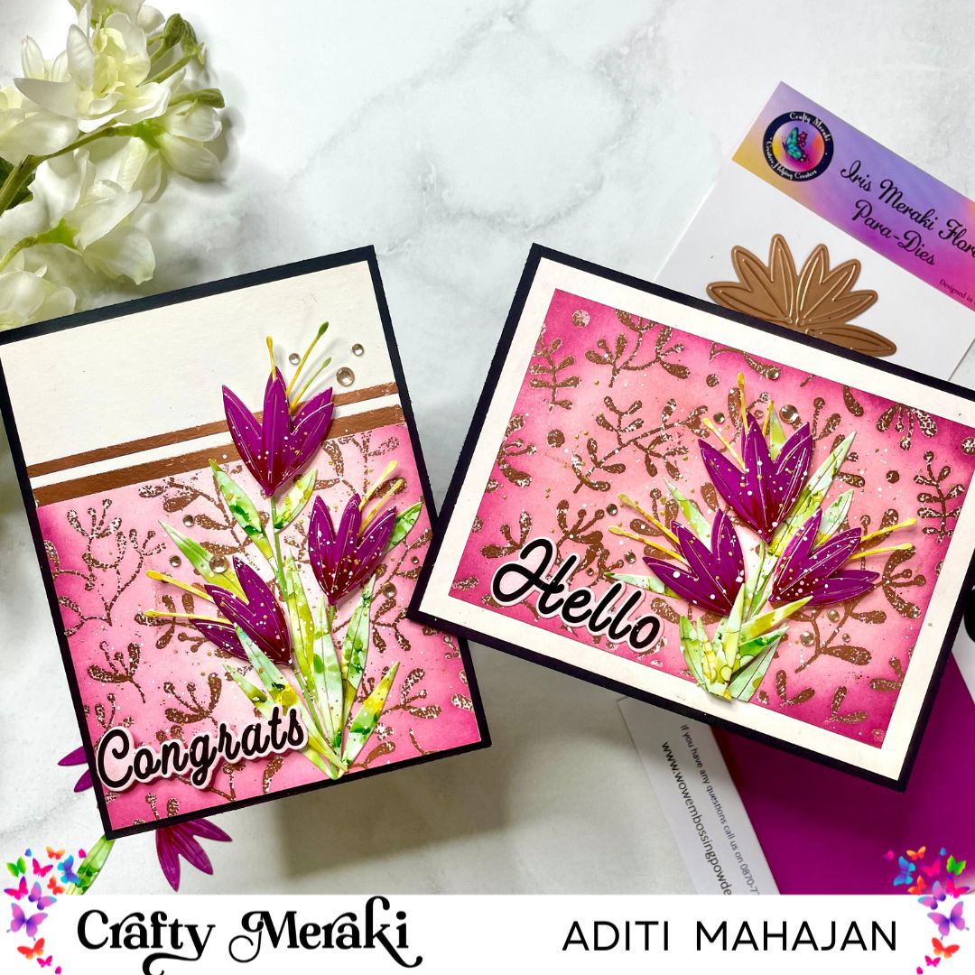 Foiled Floral cards- Two ways to foil without a laminator