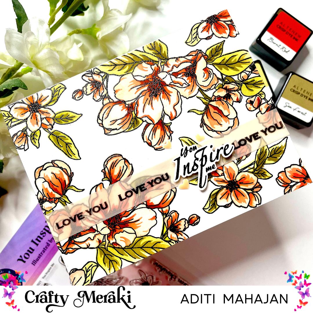 Creating beautiful pattern card fronts with floral clusters