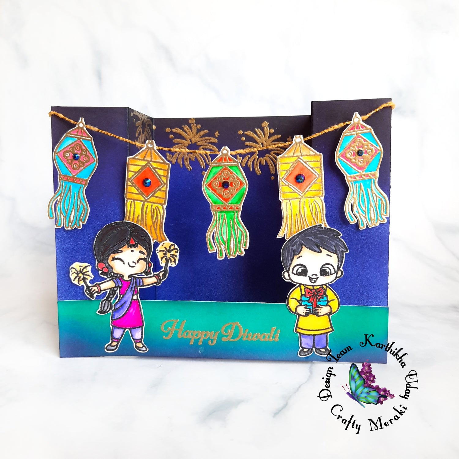 Diwali Bridge Card by Karthikha