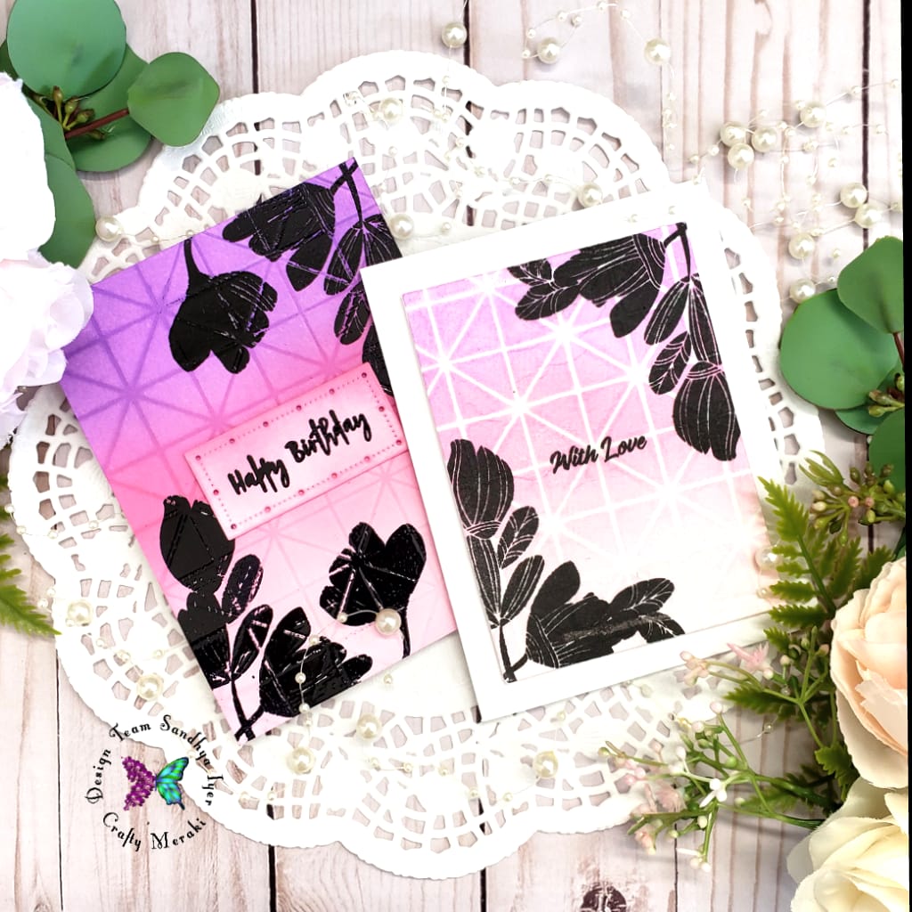 Embossed Distress Oxide Background !