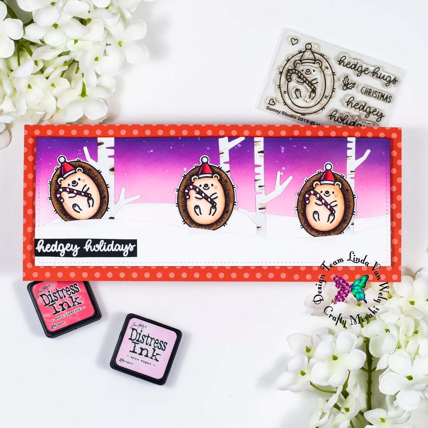 Hedgey Holidays Slimline card