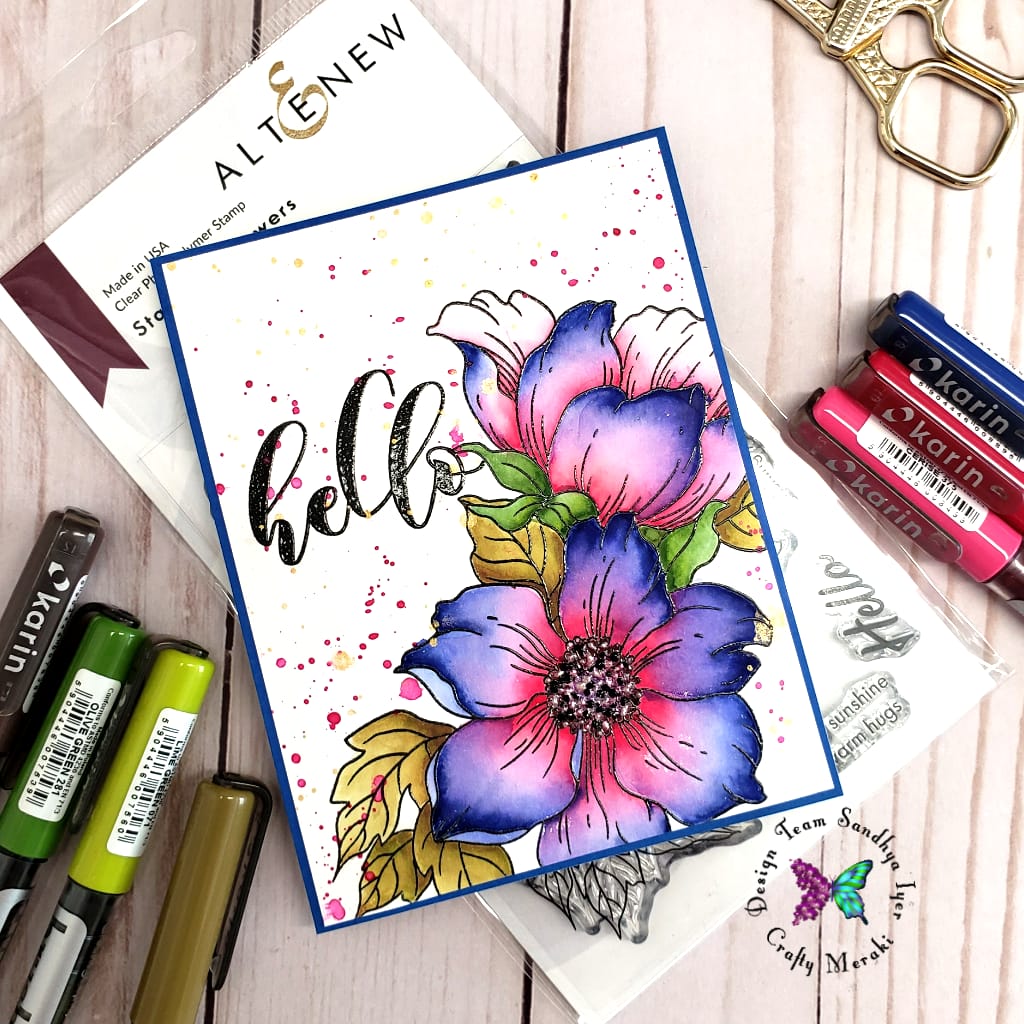 Sandhya makes a Statement with Statement flower Stamp set!