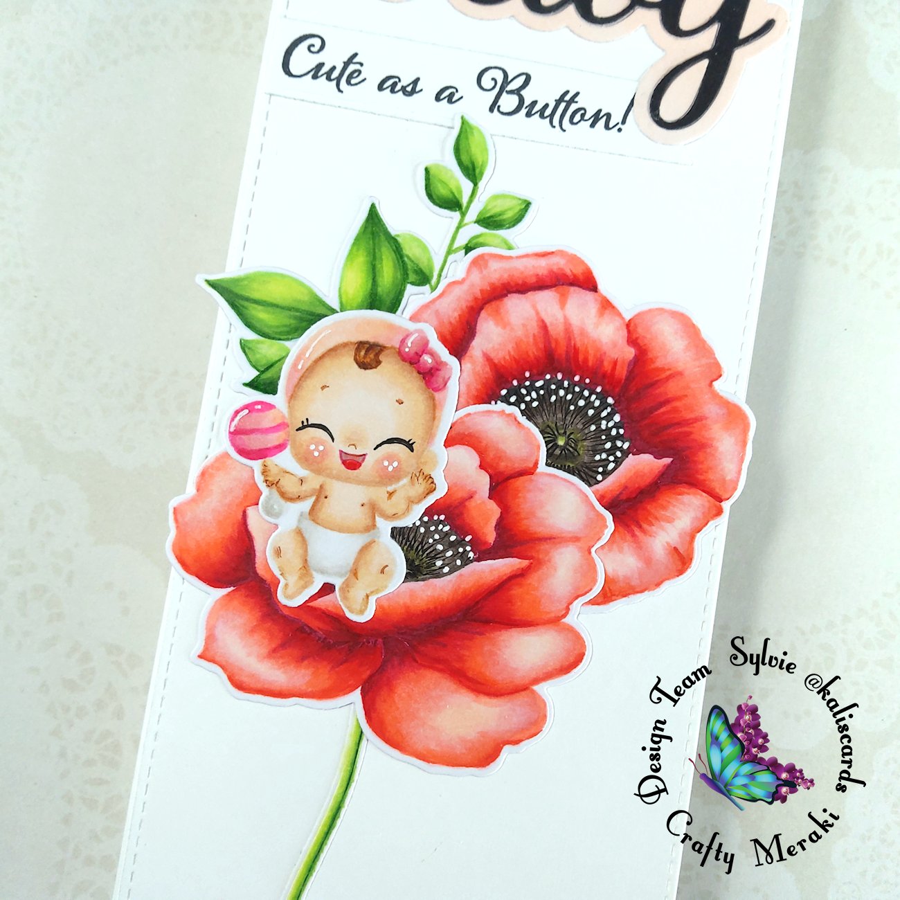 Cute as a button by Sylvie @kaliscards