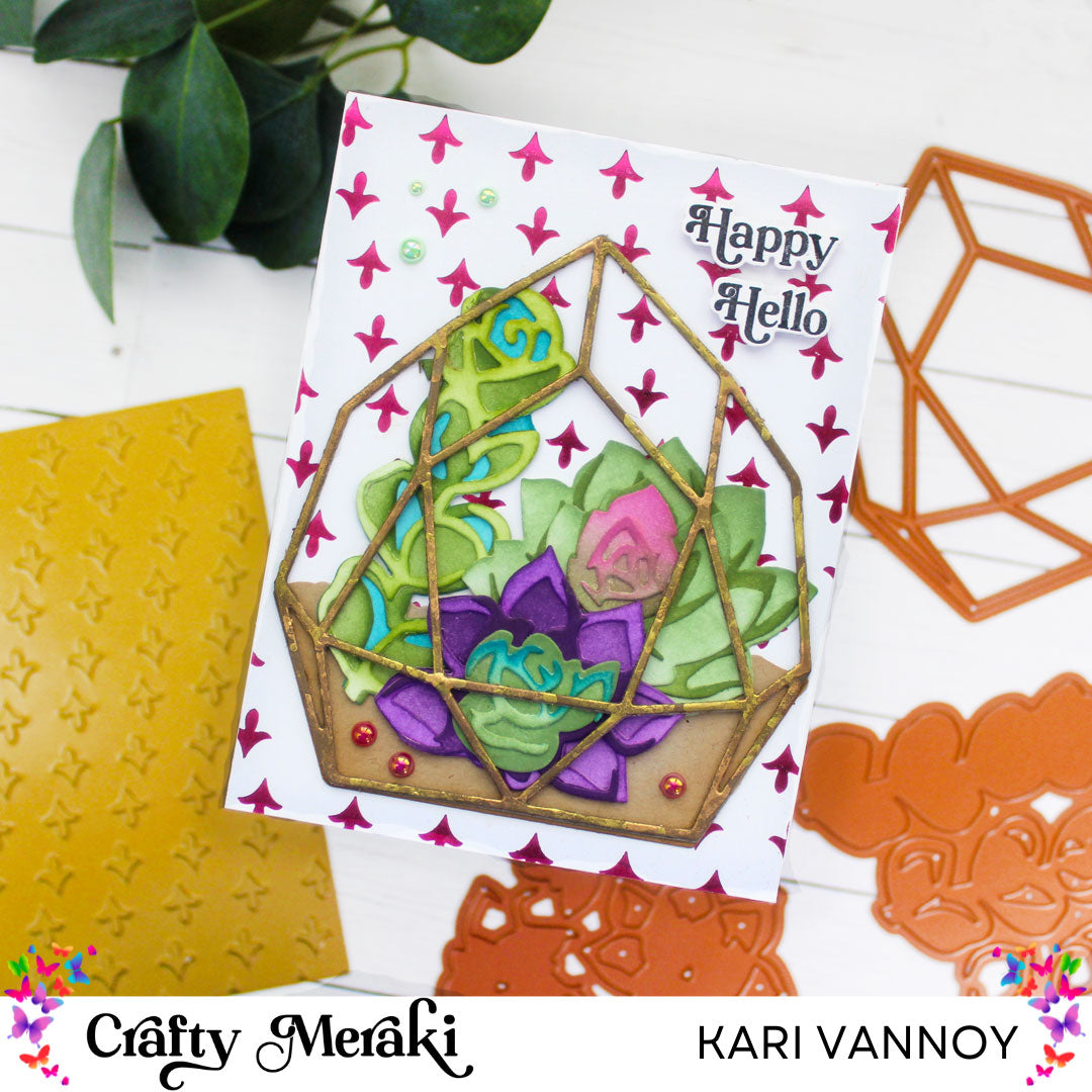 Hot Foiled Succulents & Terrarium Card